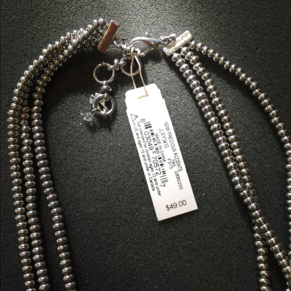 NWT Lucky Brand Gold & Silvertone Beaded Necklace One Left! 26-28" - Picture 3 of 3